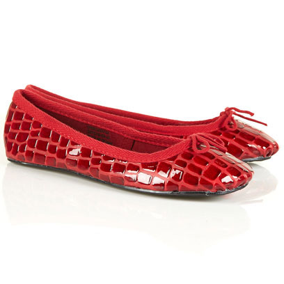 red ballet pumps uk
